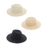 12pk Rhinestone Straw Hat Assorted Pack Summer Sparkle Boutique Fashion Hat