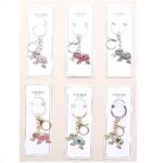 12pk Rhinestone Elephant Keychain Cute Fashion Bag Charm Gift Accessory
