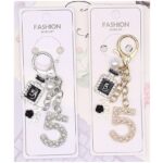 AKY1252-1 12pk Number Five Fashion Keychain Perfume Charm Gift Accessory
