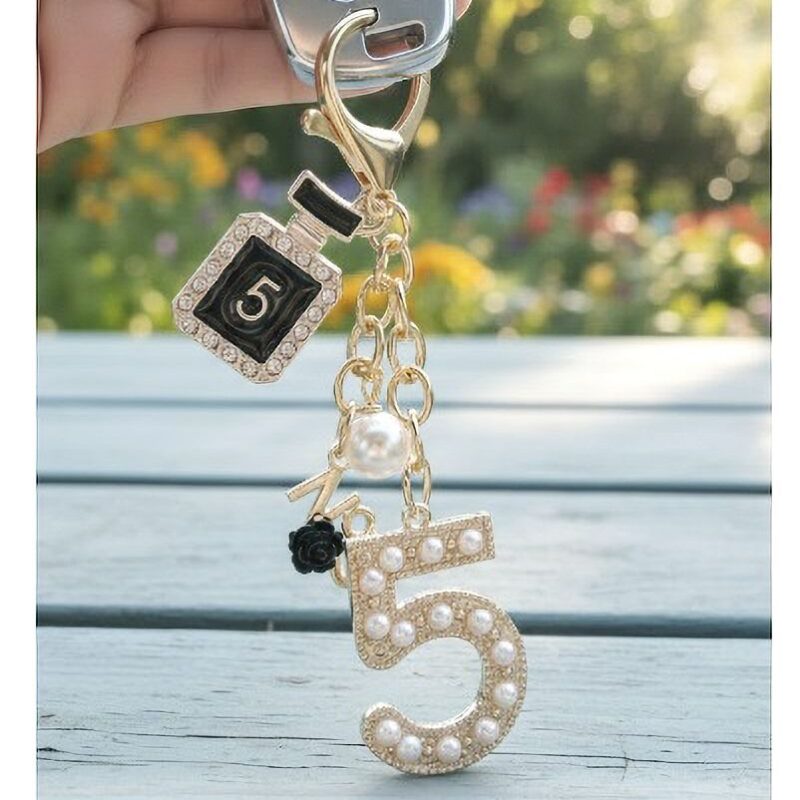 12pk Number Five Fashion Keychain Perfume Charm Gift Accessory