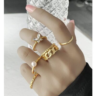 12pk Mixed Style Ring Set Stackable Fashion Rings for Everyday Boutique Styling