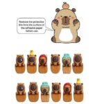 FJ-0012-1 Cute Capybara Phone Decoration Figure Monitor Clip Mini Animal Desk Collectible