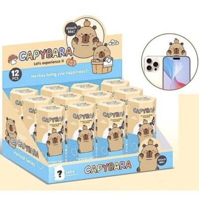 Cute Capybara Phone Decoration Figure Monitor Clip Mini Animal Desk Collectible