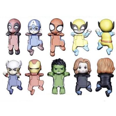 Superhero Phone Decoration Figure Monitor Clip Toy Mini Hero Display Collectible