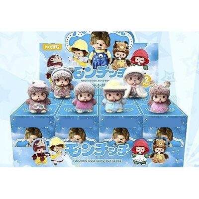 Cute Monkey Doll Blind Box Collectible Toy Flocking Monkey Figure Surprise Toy
