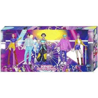 Kpop Girl and Boy Figure Set Kpop Demon Hunters Dolls Toy Set 5 Piece Kpop Style