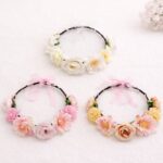 H113 Floral Flower Crown Headband Bridal Wedding Flower Crown Boho Festival Hair