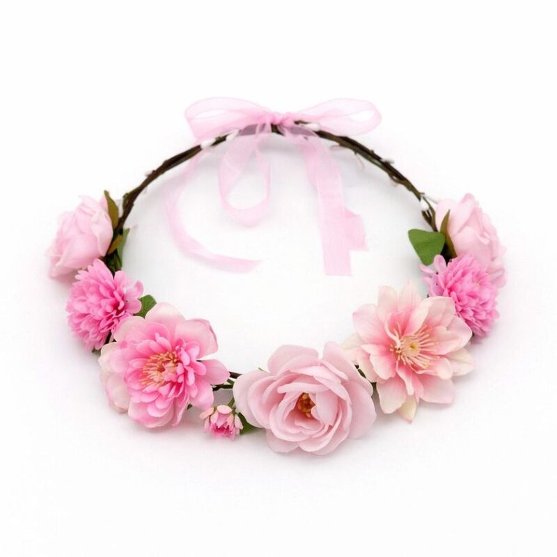 Floral Flower Crown Headband Bridal Wedding Flower Crown Boho Festival Hair