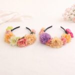 H114 Floral Flower Headband Boho Floral Headband Plastic Headband Wedding Festival