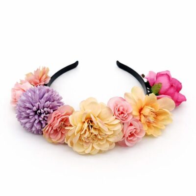 Floral Flower Headband Boho Floral Headband Plastic Headband Wedding Festival