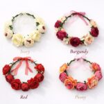 H115 Boho Floral Flower Crown Headband Bridal Wedding Flower Crown Festival Hair