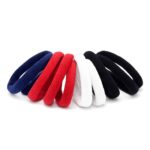 H1425MU 12pk Seamless Elastic Hair Ties Assorted Colors No Damage Soft Stretch Ponytail