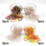 H1461-1 12pk Mini Elastic Hair Ties Assorted Colors Soft Stretch