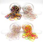 H1461 12pk Mini Elastic Hair Ties Assorted Colors Soft Stretch