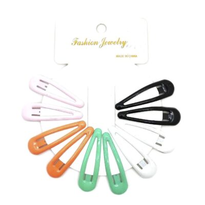 12pk Snap Hair Clips Assorted Colors Metal Barrettes No Slip Hair Pins Kids