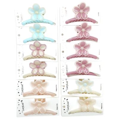 12pk Daisy Flower Hair Claw Clips Cute Floral Jaw Clips Soft Color Hair