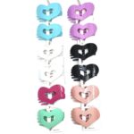 H1607-1 12pk Heart Cutout Hair Claw Clips Glossy Cute Heart Shape Jaw Clips Women Hair