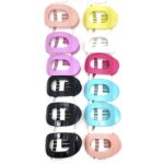 H1608-1 12pk Oval Open Frame Hair Claw Clips Minimalist Hollow Jaw Clips Glossy Women