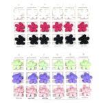 H1615-1 12pk Mini Daisy Flower Snap Hair Clips 36pk Small Matte Barrettes Kids Hair