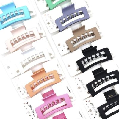 12pk Matte Hair Claw Clips Strong Grip Jaw Clips Non Slip Classic Hair