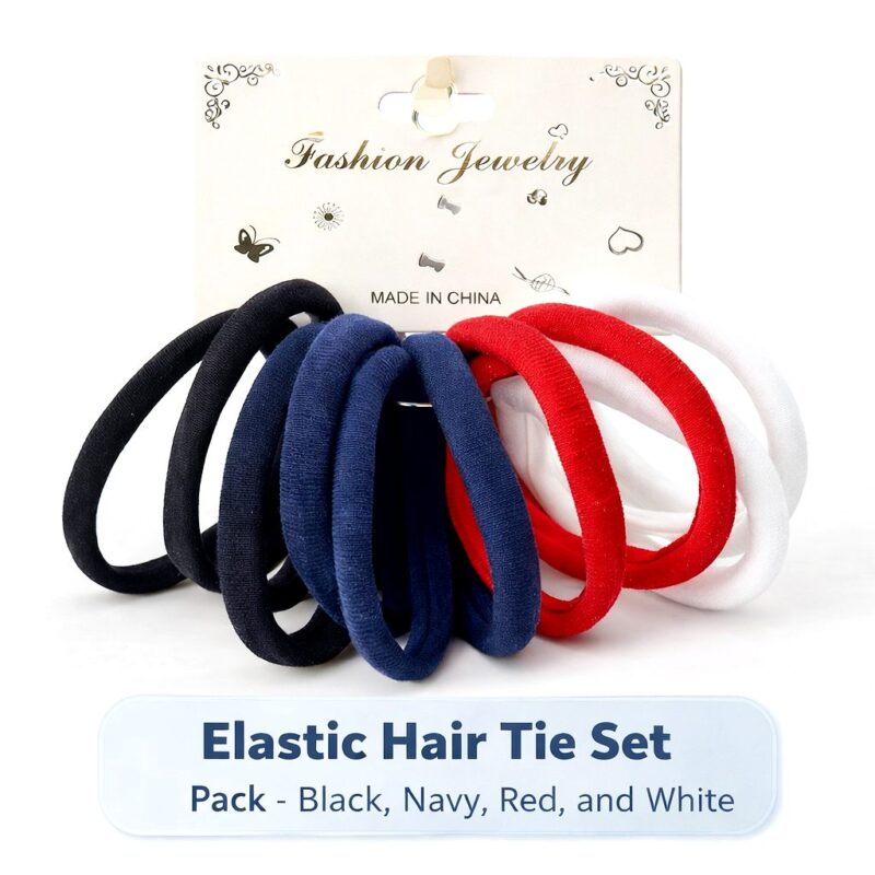 12 Pack Hair Tie Set (120pk) – Soft Elastic Scrunchie Hair Bands, Everyday